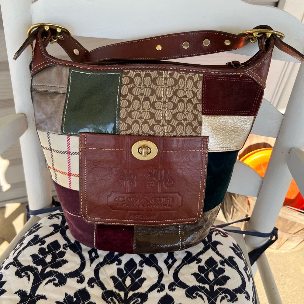 Coach Bleecker duffle 2007 Holiday patchwork